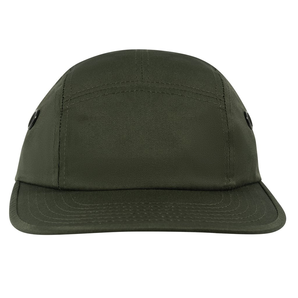Gorra WOODLAND con dos orificios de ventilación laterales y correa de cuero ajustable