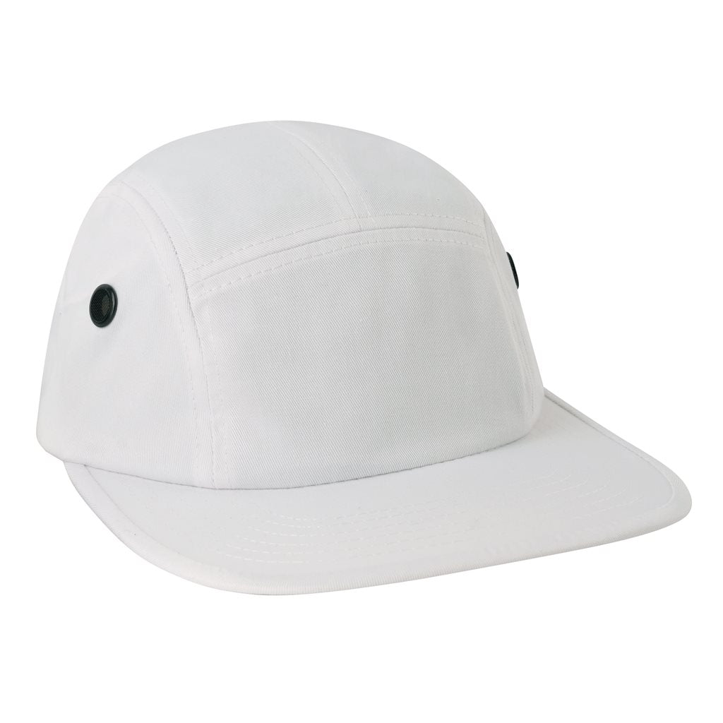Gorra WOODLAND con dos orificios de ventilación laterales y correa de cuero ajustable