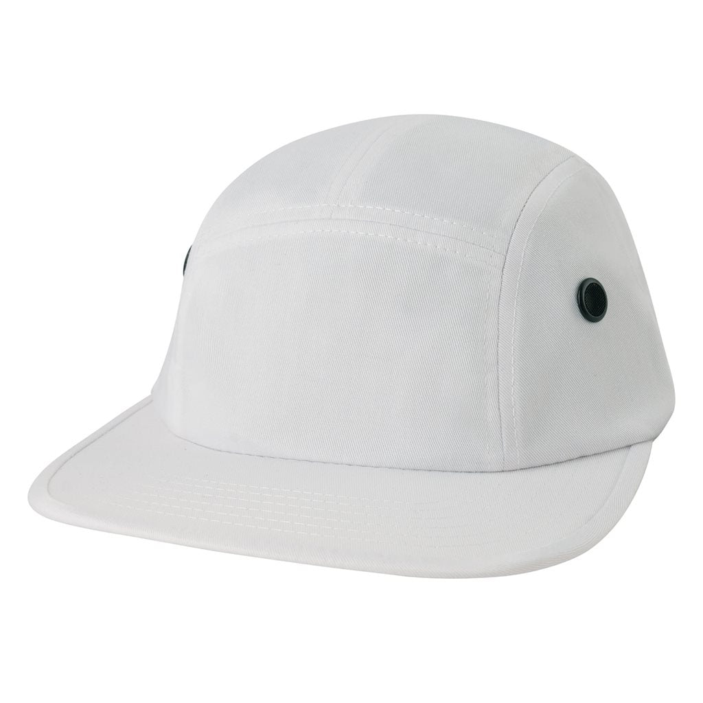 Gorra WOODLAND con dos orificios de ventilación laterales y correa de cuero ajustable