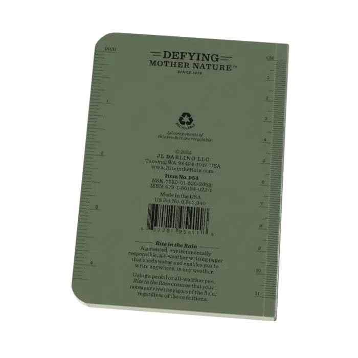 Bloc impermeable RITE IN THE RAIN Memo Book amarillo 125 x 90 mm, 56 hojas
