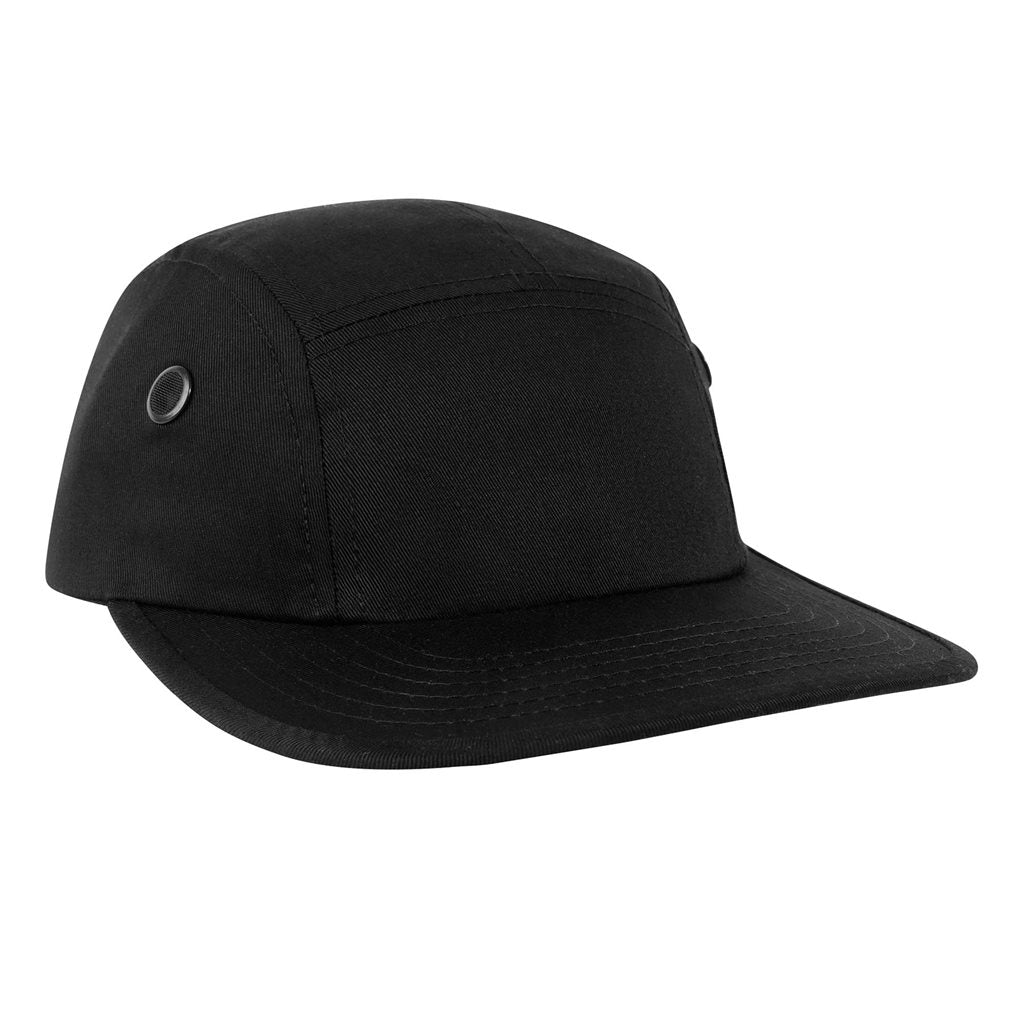 Gorra WOODLAND con dos orificios de ventilación laterales y correa de cuero ajustable