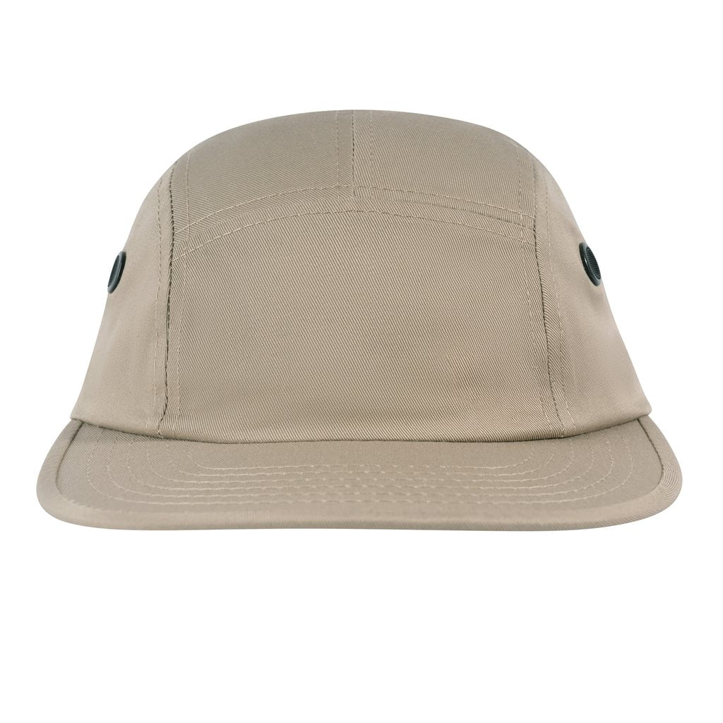 Gorra WOODLAND con dos orificios de ventilación laterales y correa de cuero ajustable