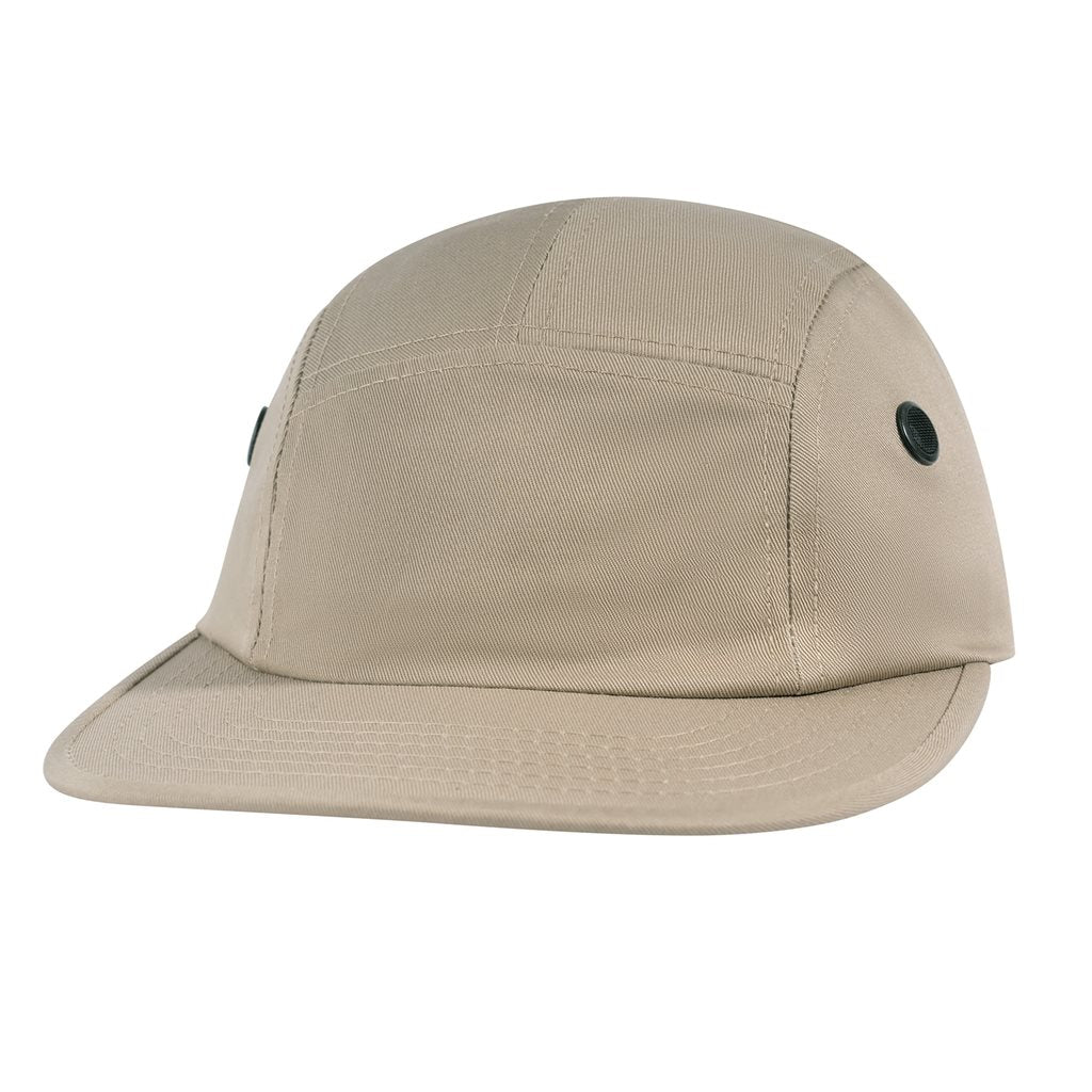 Gorra WOODLAND con dos orificios de ventilación laterales y correa de cuero ajustable