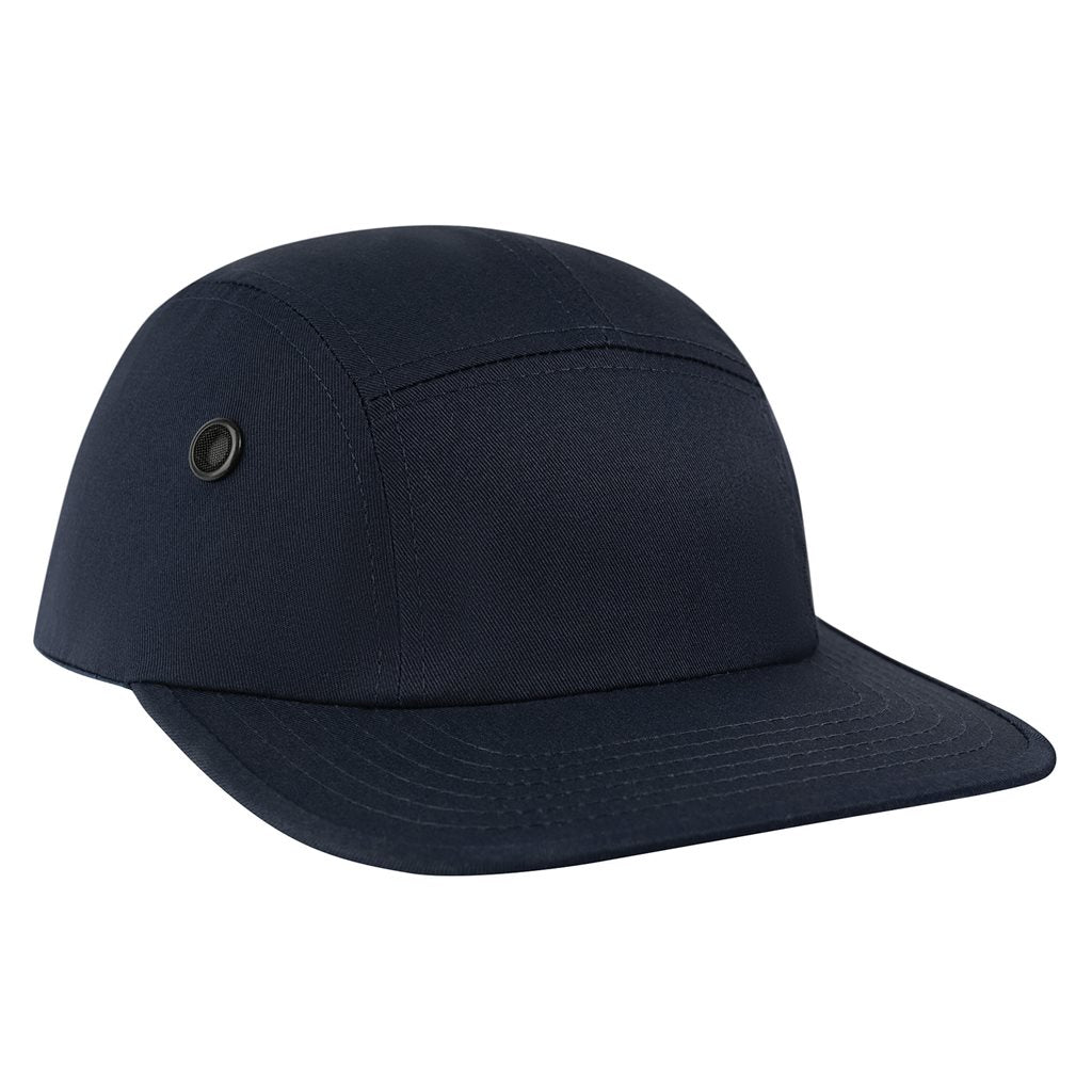 Gorra WOODLAND con dos orificios de ventilación laterales y correa de cuero ajustable