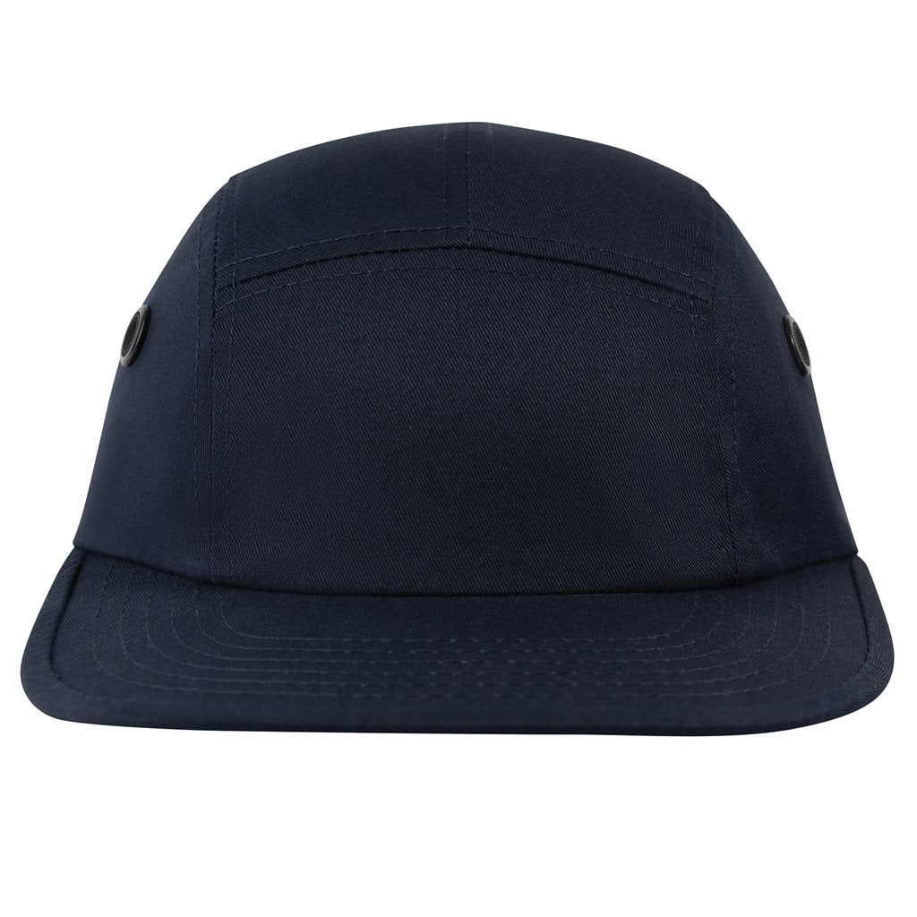 Gorra WOODLAND con dos orificios de ventilación laterales y correa de cuero ajustable