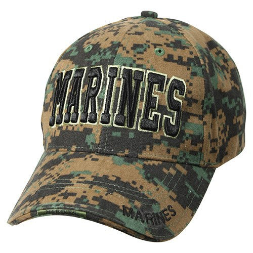 Gorra DELUXE MARINES Woodland Digital, 100% algodón peinado, bordado MARINES