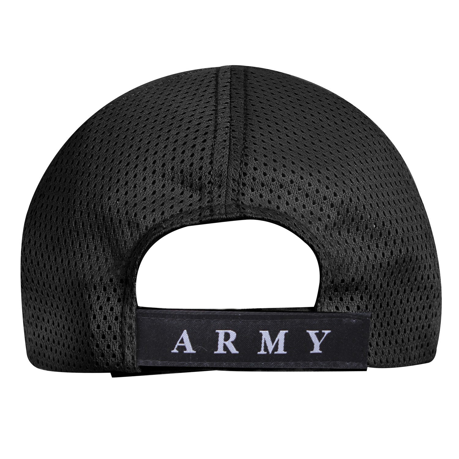 Gorra ARMY negra con rejilla trasera, visera rígida y bordado 3D