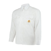 Camisa blanca SK de manga larga (modelo eslovaco) vista frontal