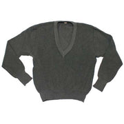 Jersey gris de corte austriaco con cuello en V (usado)