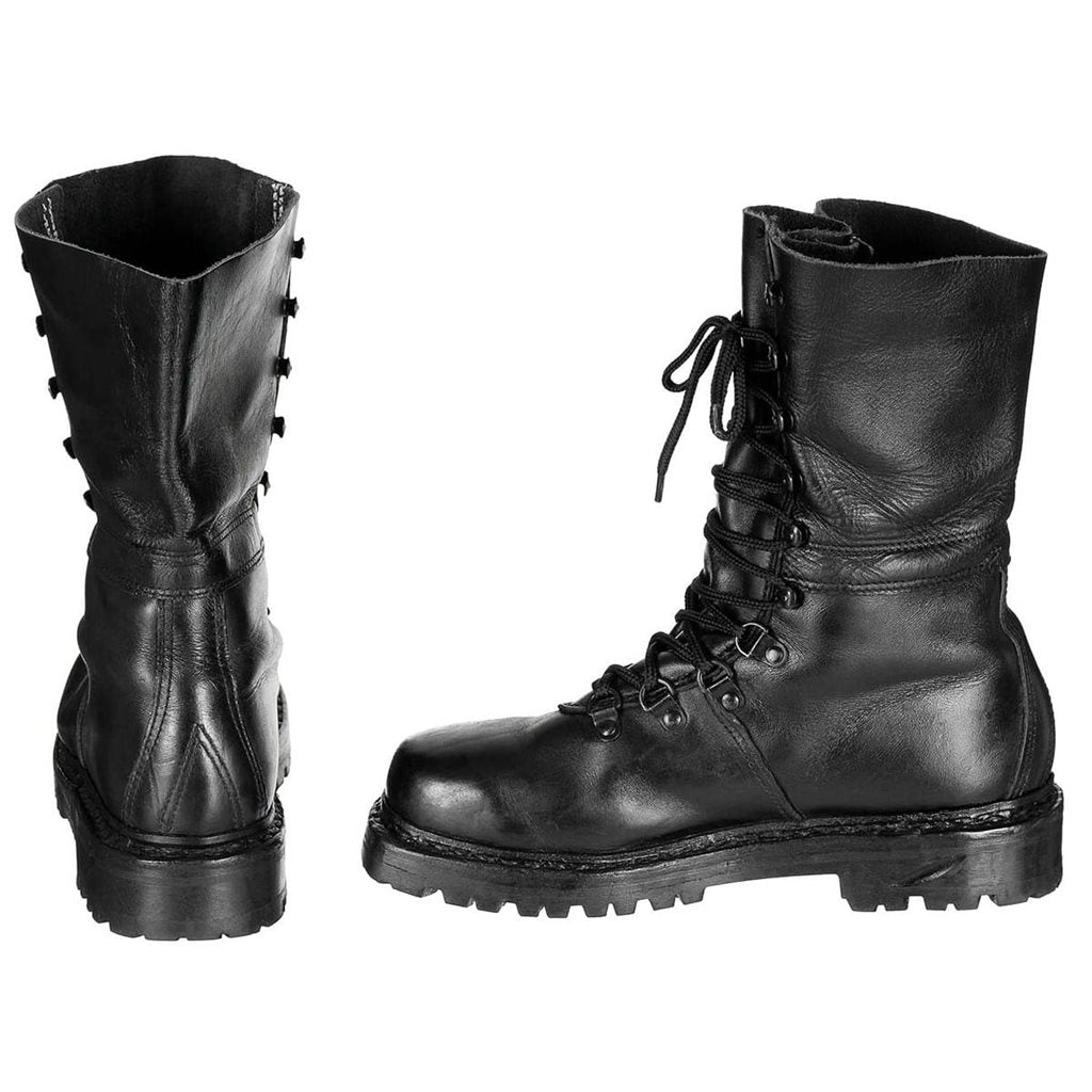 Botas austriacas BH altas de cuero usadas con ojales metálicos, imagen del producto