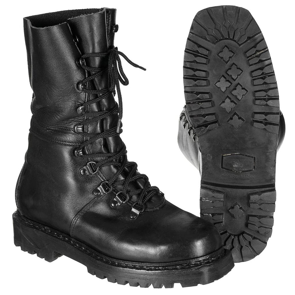 Botas austriacas BH altas de cuero usadas con ojales metálicos, imagen del producto