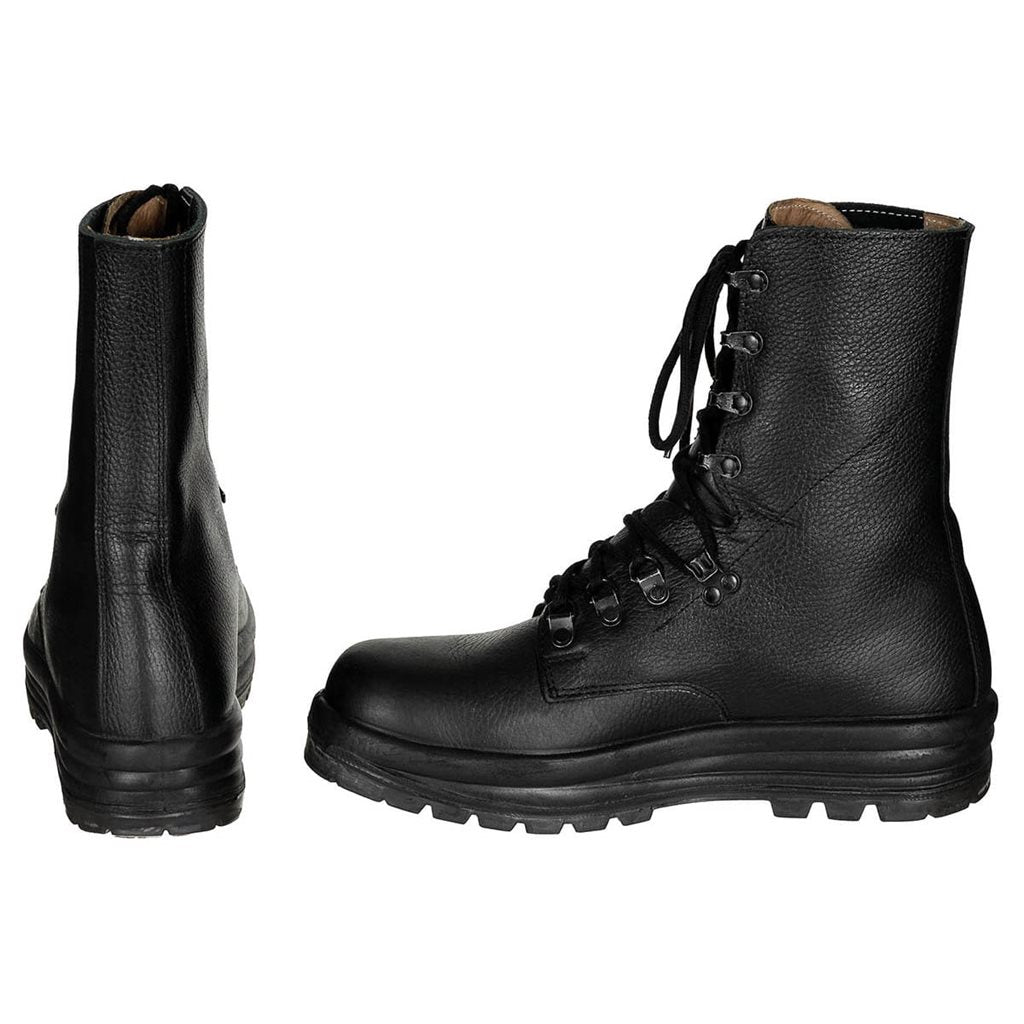 Botas M95 suizas altas de cuero - calzado militar robusto para terreno alpino