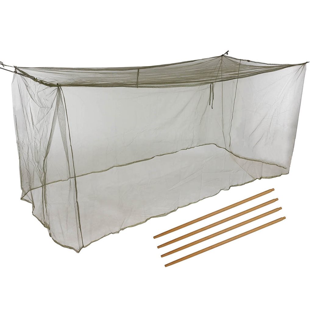 Mosquitera francesa 220x110x100 cm para cama con varillas de madera