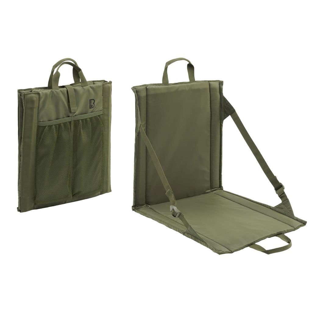 Asiento plegable Foldable verde de poliéster resistente, cojín para sentarse