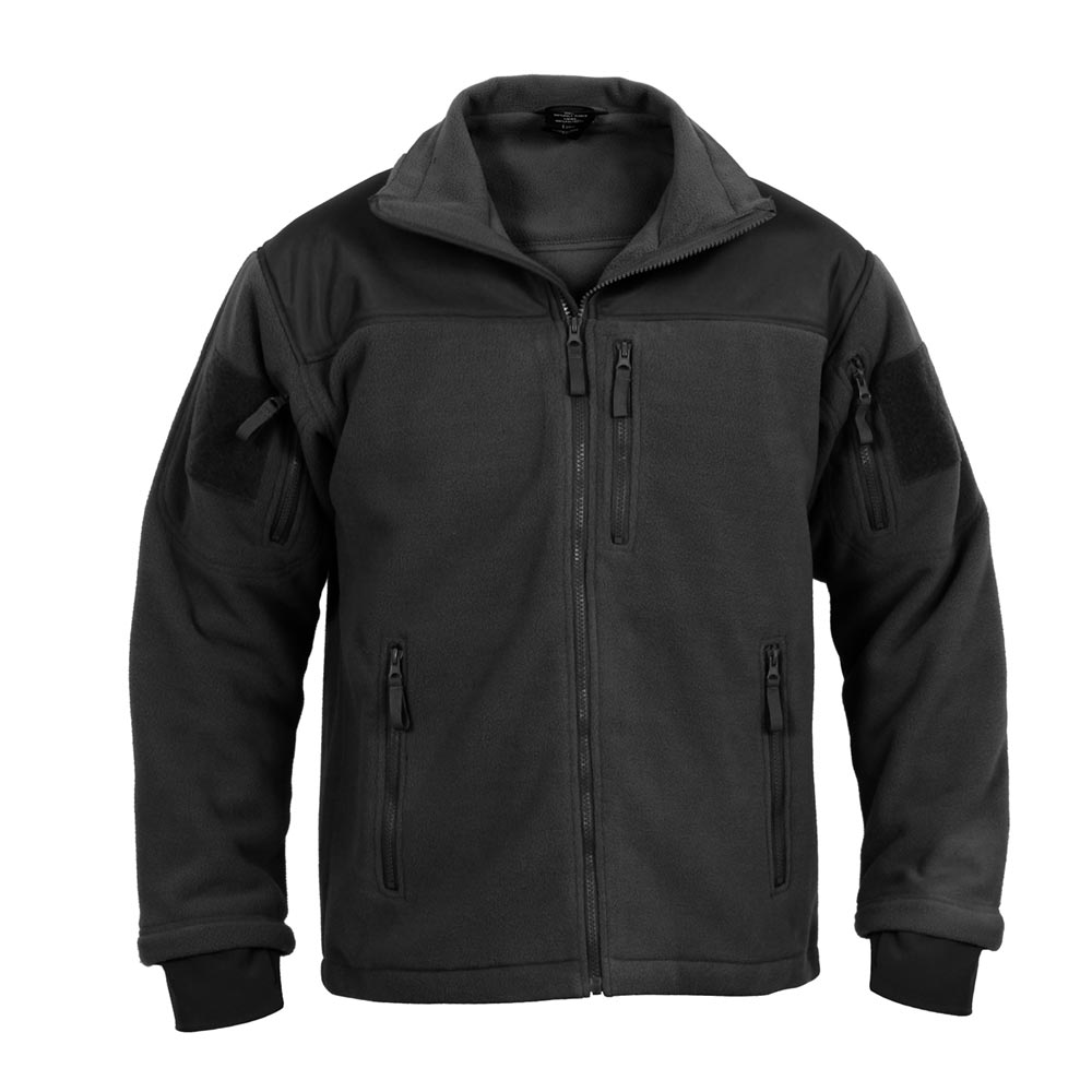 Chaqueta forro polar Spec Ops Rothco negra, cálida para otoño e invierno