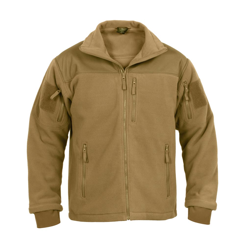 Chaqueta fleece SPEC OPS Rothco color coyote, cálida para otoño e invierno