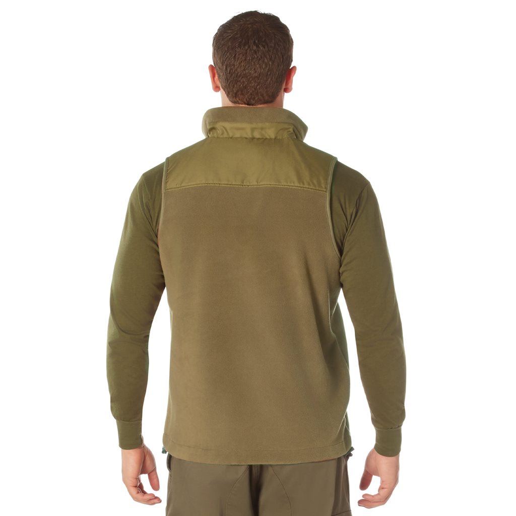 Chaleco fleece táctico SPEC OPS color coyote, cálido y de bajo perfil