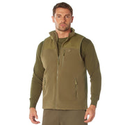 Chaleco fleece táctico SPEC OPS color coyote, cálido y de bajo perfil