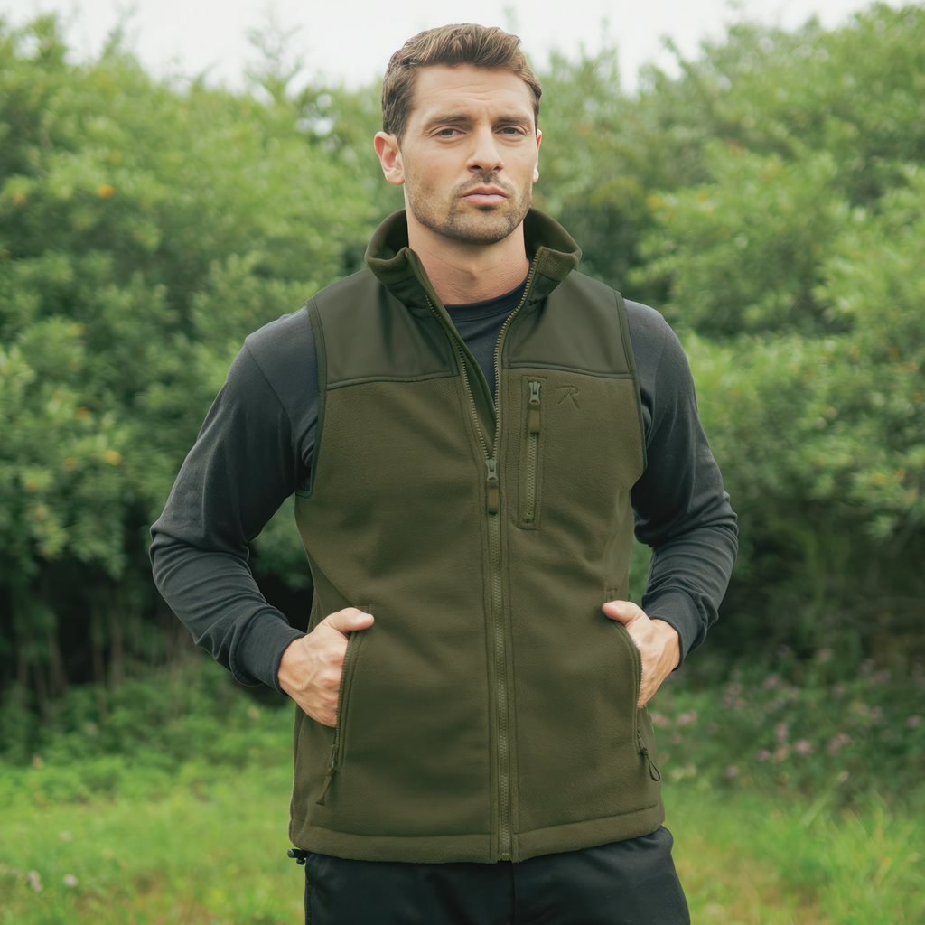 Chaleco fleece táctico SPEC OPS verde, cálido y perfil bajo