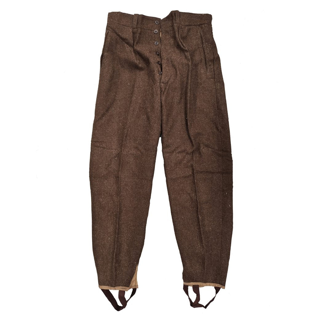 Pantalones de lana búlgaros marrón - original militar 969262