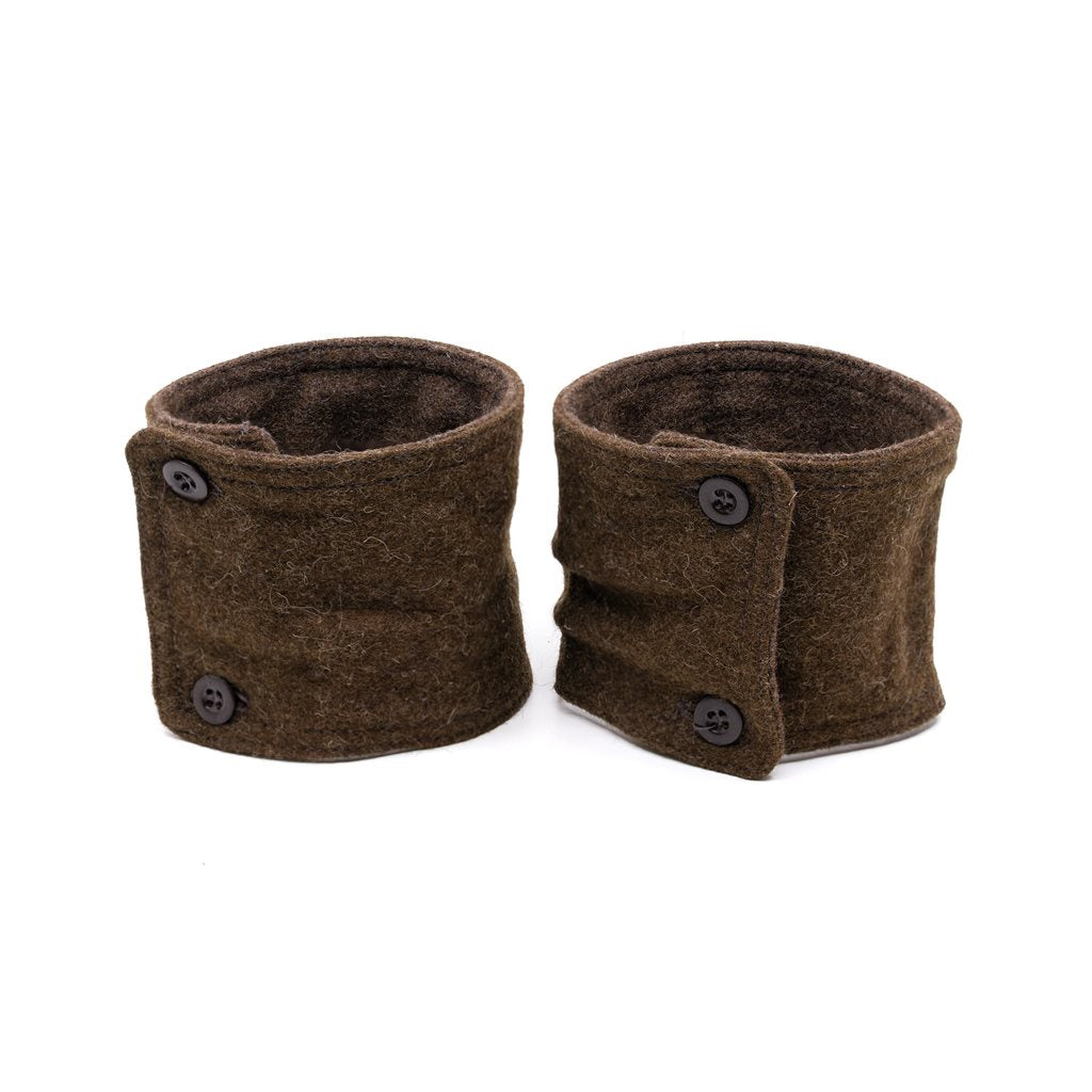 Clips para pantalones de lana búlgaros marrones - original militar