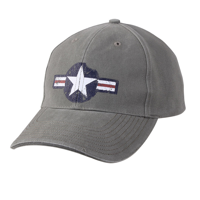 Gorra beisbol Vintage Deluxe Air Corps verde, visera sándwich, ajuste velcro