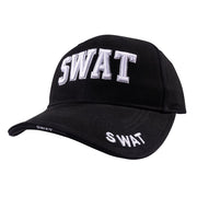 Gorra béisbol DELUXE negra con bordado blanco SWAT
