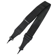 Correa negra ajustable 90-140 cm con mosquetones metálicos, ancho 5 cm