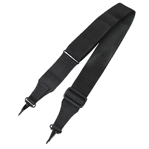 Correa de repuesto negra ajustable 90-140 cm con dos mosquetones, ancho 5 cm