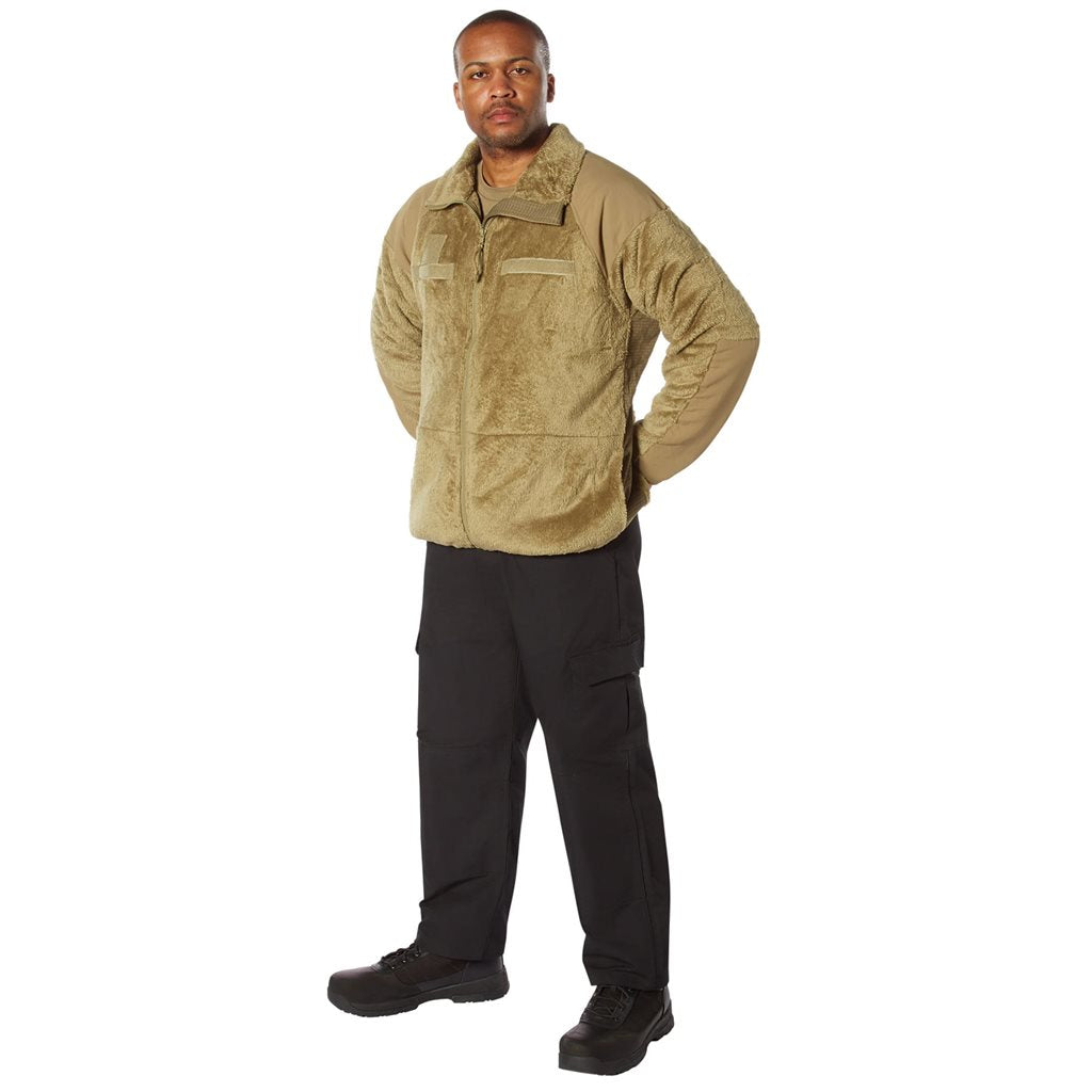 Chaqueta polar ECWC GEN III color TAN - muy cálida y versátil, usable sola o como forro ECWS