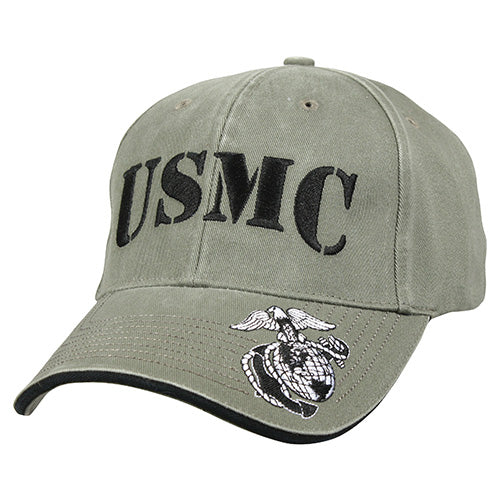 Gorra Vintage USMC Coyote con cierre de velcro, 100% algodón peinado