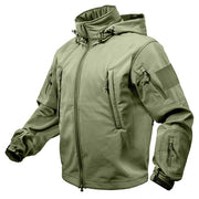 Chaqueta Tactical softshell verde con capucha