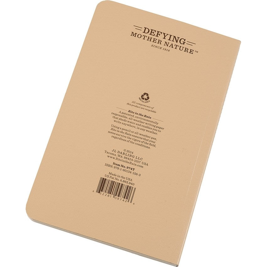 Bloc impermeable FIELD-FLEX negro, 180 x 115 mm, 64 hojas