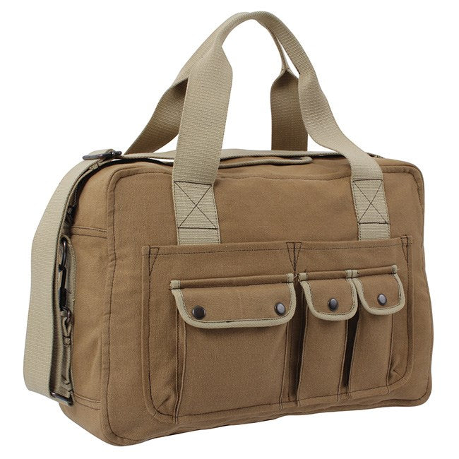 Bolsa TWO TONE de lona, 3 bolsillos frontales, bandolera o de mano, 40 x 30 x 16 cm