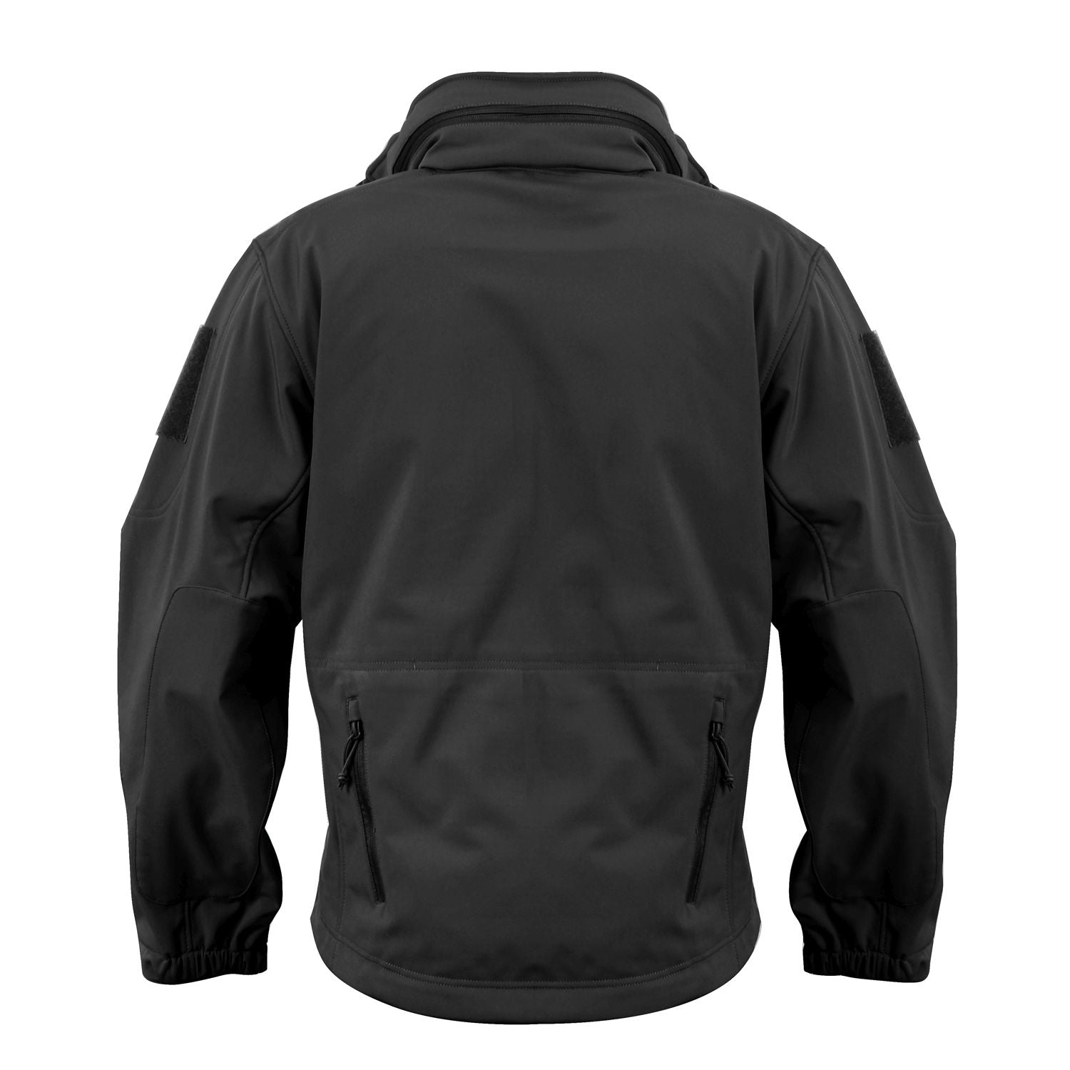Chaqueta Tactical softshell negra con capucha