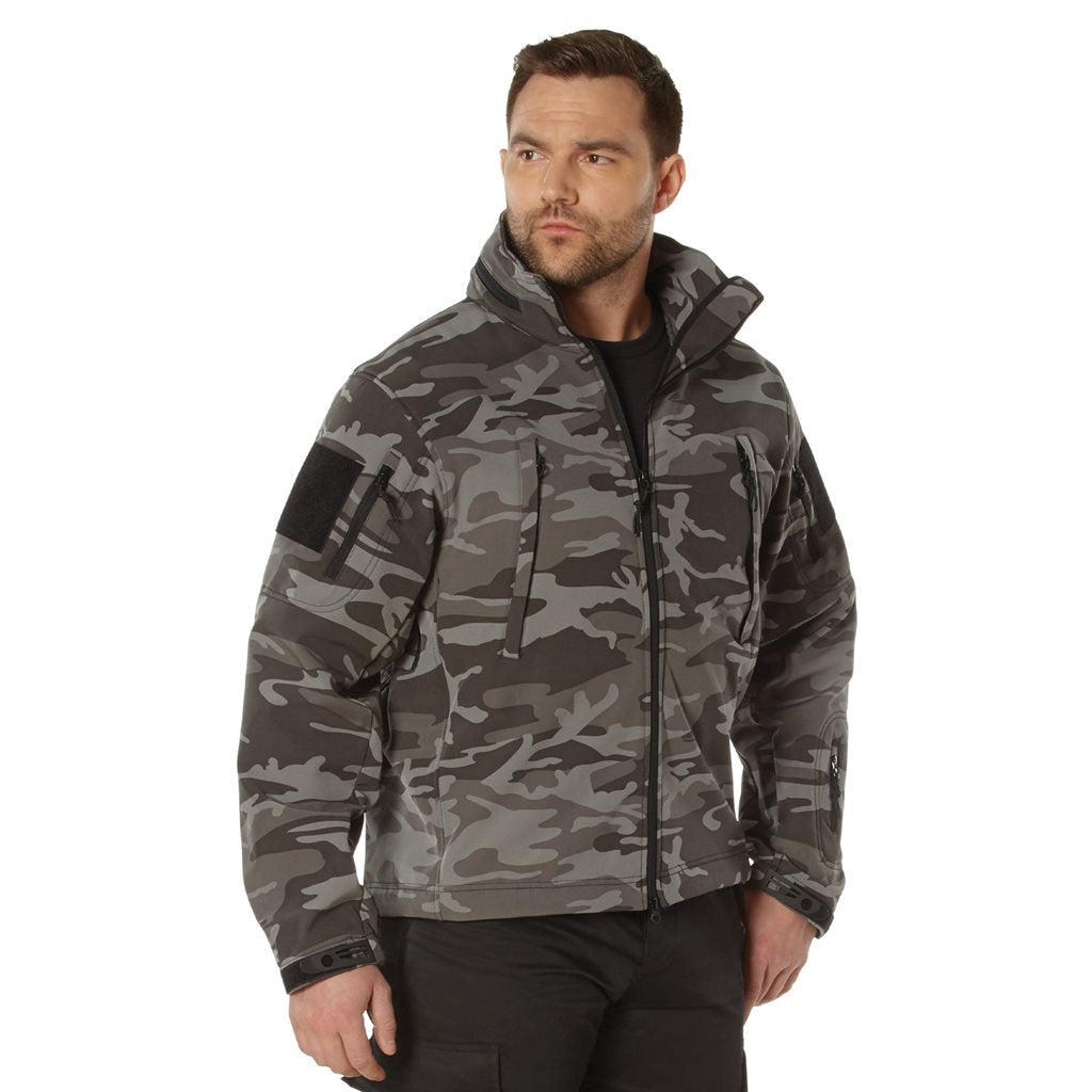 Chaqueta TACTICAL softshell con capucha, vista frontal