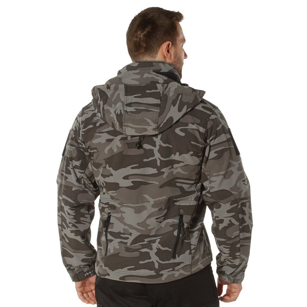 Chaqueta TACTICAL softshell con capucha, vista frontal