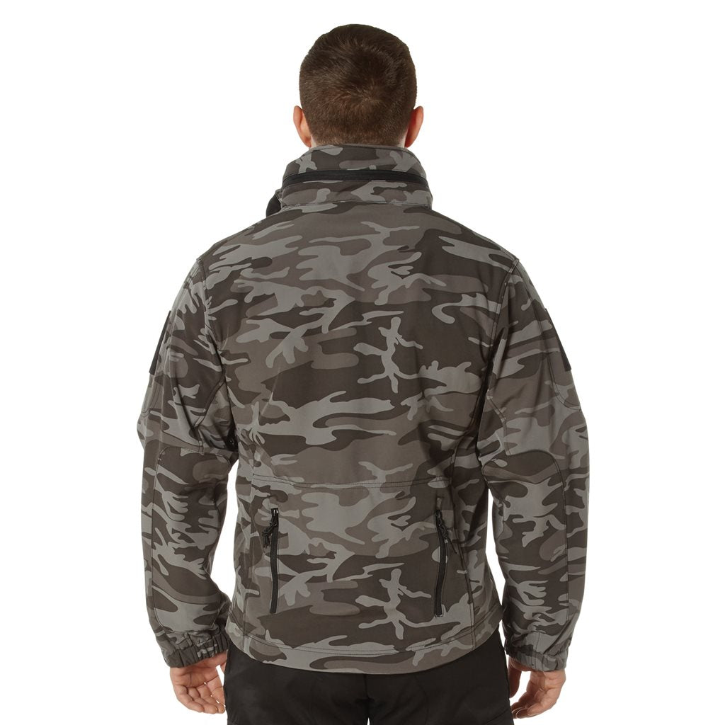 Chaqueta TACTICAL softshell con capucha, vista frontal