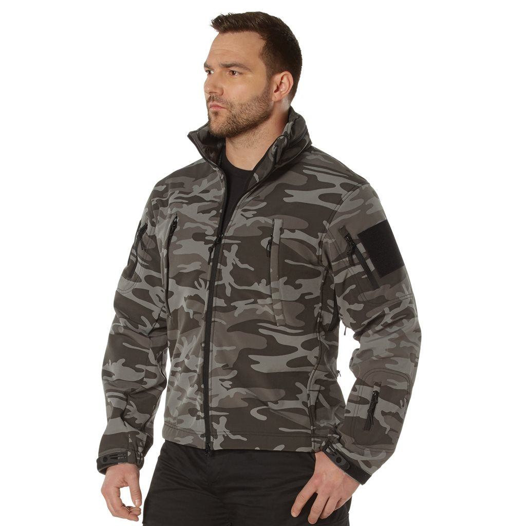 Chaqueta TACTICAL softshell con capucha, vista frontal