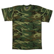 Camiseta camuflaje Rothco WOODAND SUPER, 60% algodón 40% poliéster