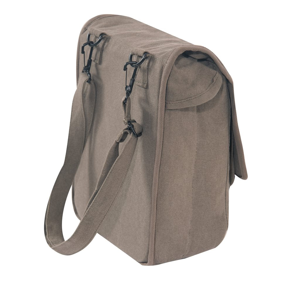Bolso bandolera vintage MAP CASE SAGE en lona de algodón, apto para iPad