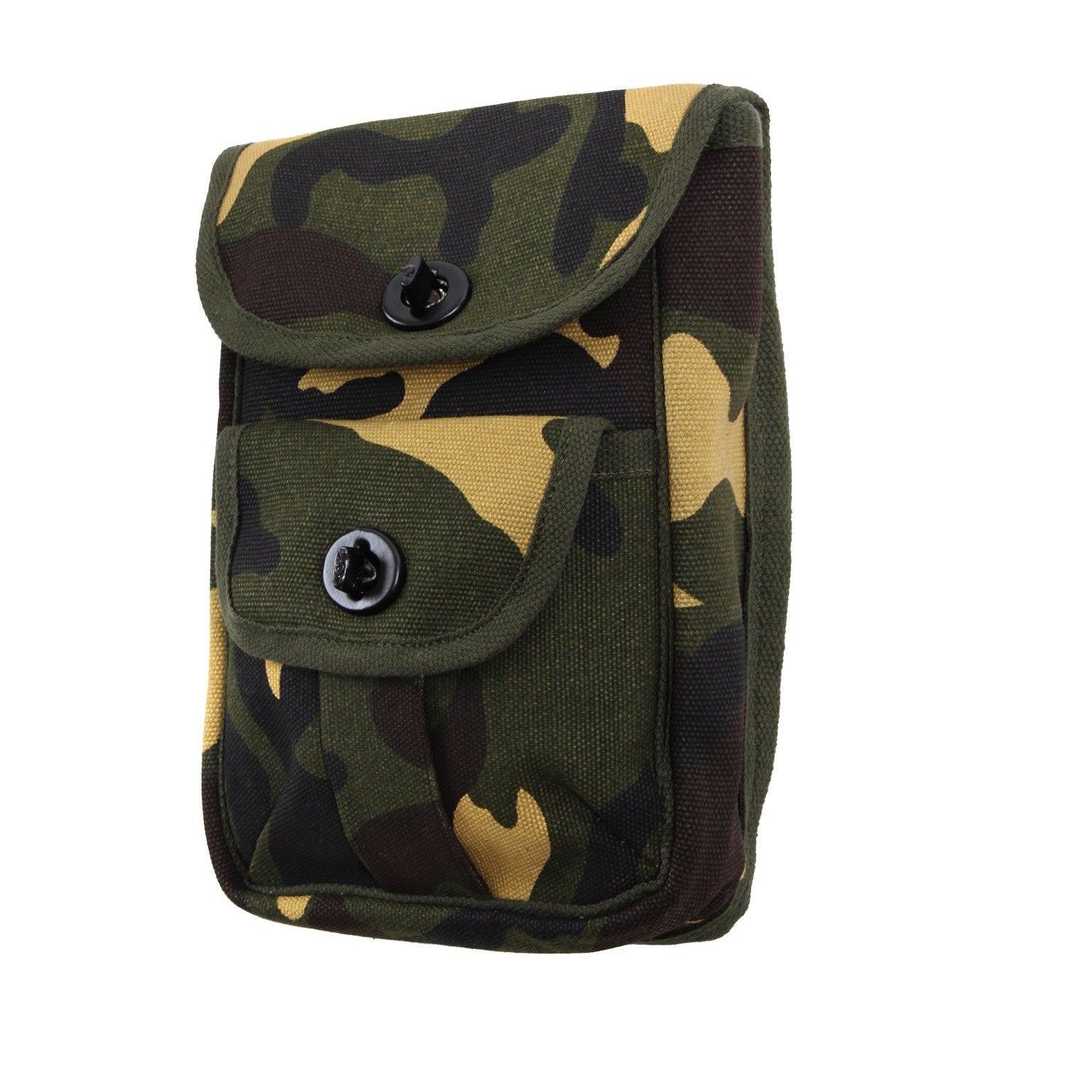 Funda CANVAS grande Coyote de lona de algodón con dos bolsillos y cierre metálico