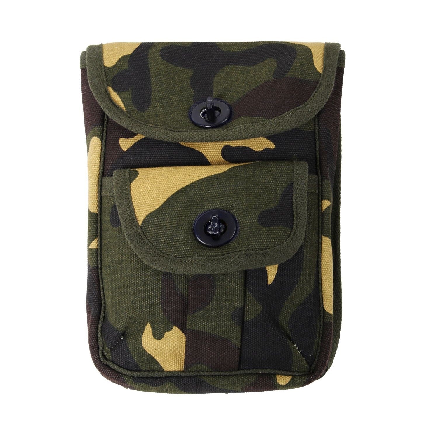 Funda CANVAS grande Coyote de lona de algodón con dos bolsillos y cierre metálico