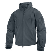 Chaqueta Tactical softshell gris con capucha