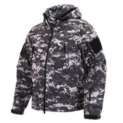 Chaqueta TACTICAL softshell DIGITAL URBAN con capucha y cuello ajustable