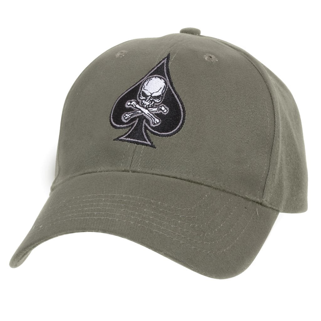 Gorra de béisbol verde con motivo DEATH SPADE