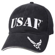 Gorra vintage USAF azul con visera reforzada y bordado