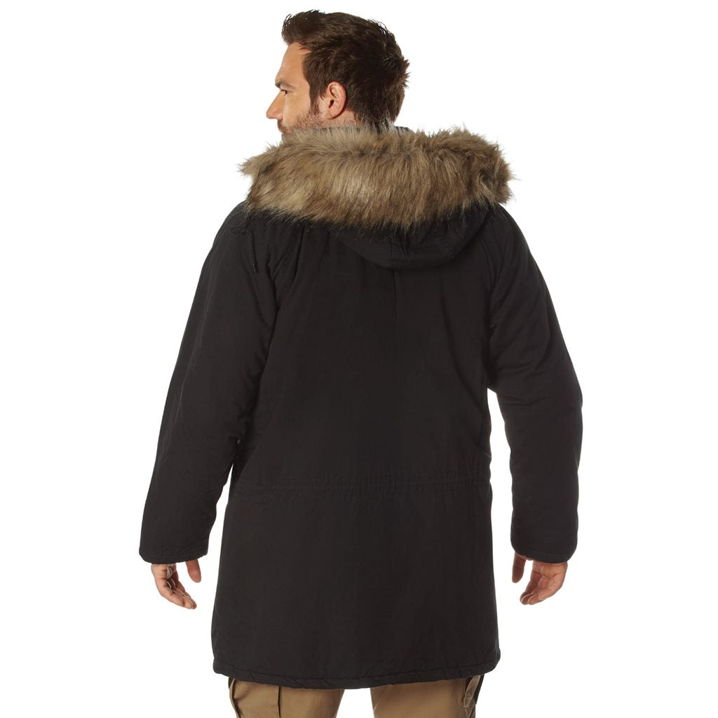 Foto de Bunda VAGE N-3B negra, parka de algodón estilo vintage