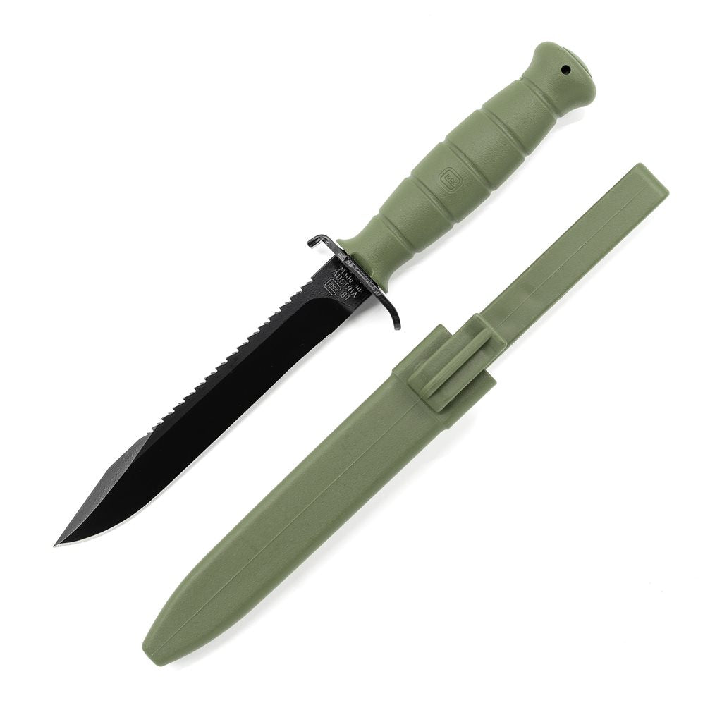 Cuchillo Glock Survival FM81 Dark Earth con vaina de plástico