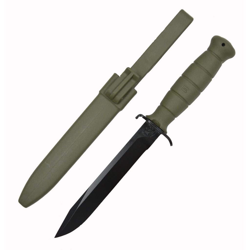 Cuchillo Glock FM78 verde con funda de plástico (supervivencia)